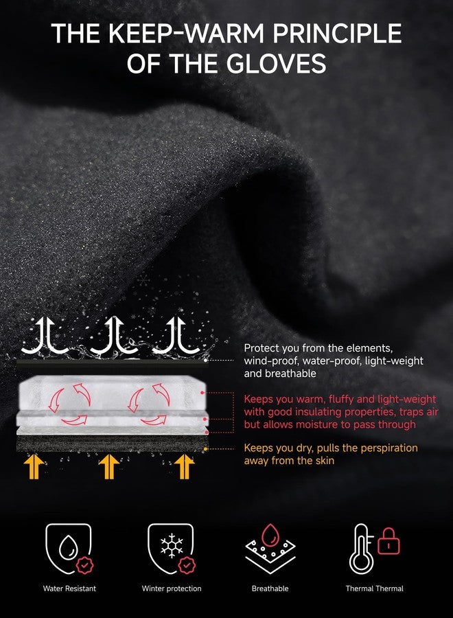 TRENDOUX Kids Ski Gloves Snow Winter Glove Waterproof Touch Screen Gloves with 3M Thinsulate for Children Gift Boys Girls - Image 3